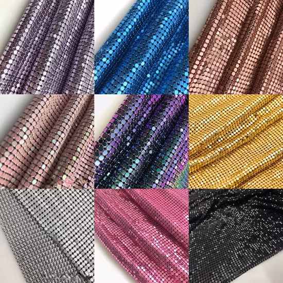 Aluminum Sequin Cloth Metal Fabric Metallic Cloth