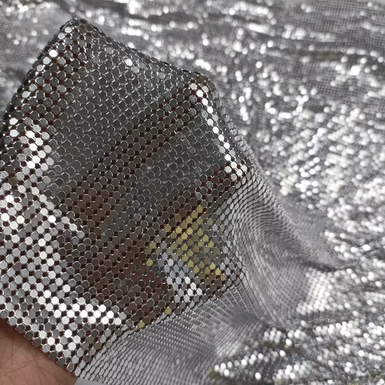 Aluminum Sequin Cloth Metal Fabric Metallic Cloth